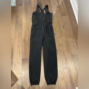 lululemon “Shift in Time” Black Zip-Up Jumpsuit